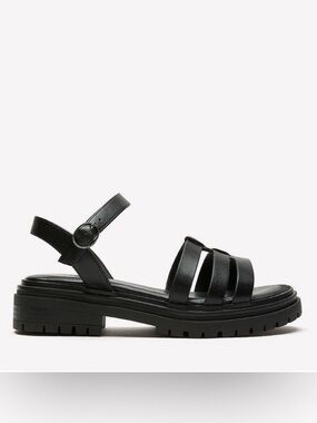 Pennington’s black platform fisherman-style strappy lug sole sandal 10.5 X Wide